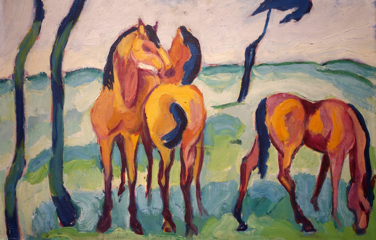 Trzy konie autorstwa Helmuth Macke