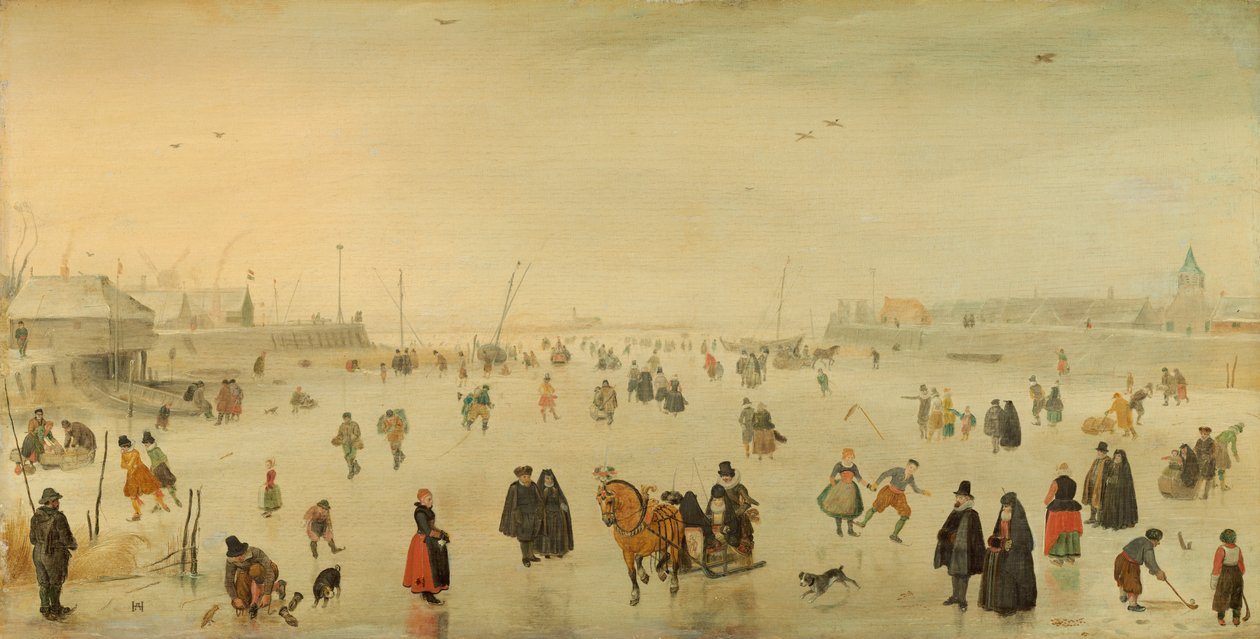 Scena na lodzie autorstwa Hendrick Avercamp