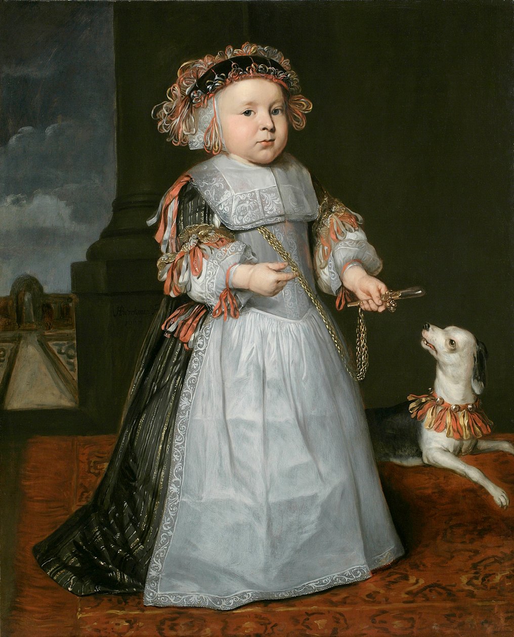 Młody chłopak z psem, 1667 autorstwa Hendrick Berckman