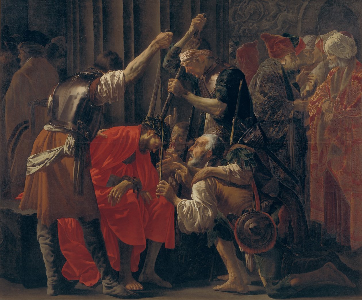 Chrystus ukoronowany cierniem autorstwa Hendrick ter Brugghen