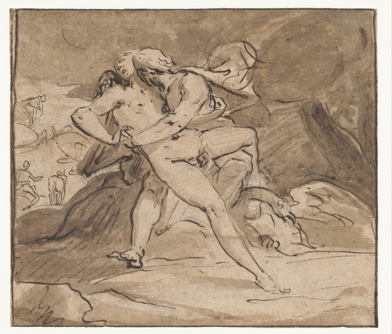 Jowisz obejmuje Io autorstwa Hendrick Goltzius (school of)