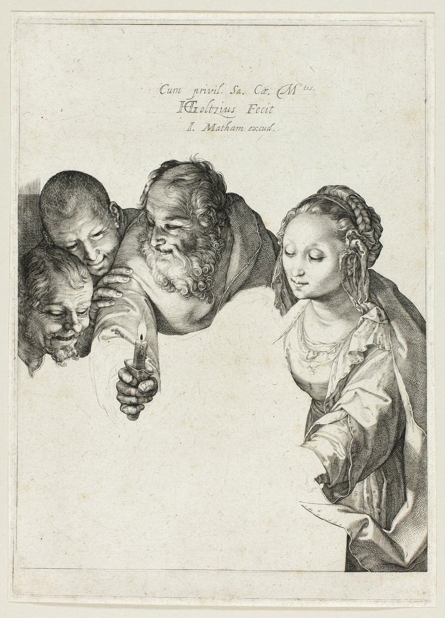 Adoracja pasterzy autorstwa Hendrick Goltzius