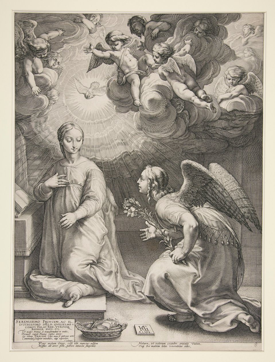 zwiastowanie autorstwa Hendrick Goltzius