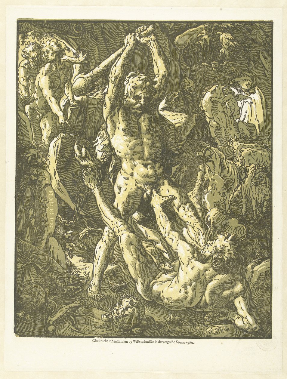 Hercules en Cacus autorstwa Hendrick Goltzius