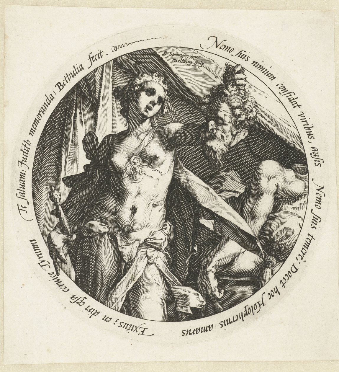 Judyta z głową Holofernesa autorstwa Hendrick Goltzius