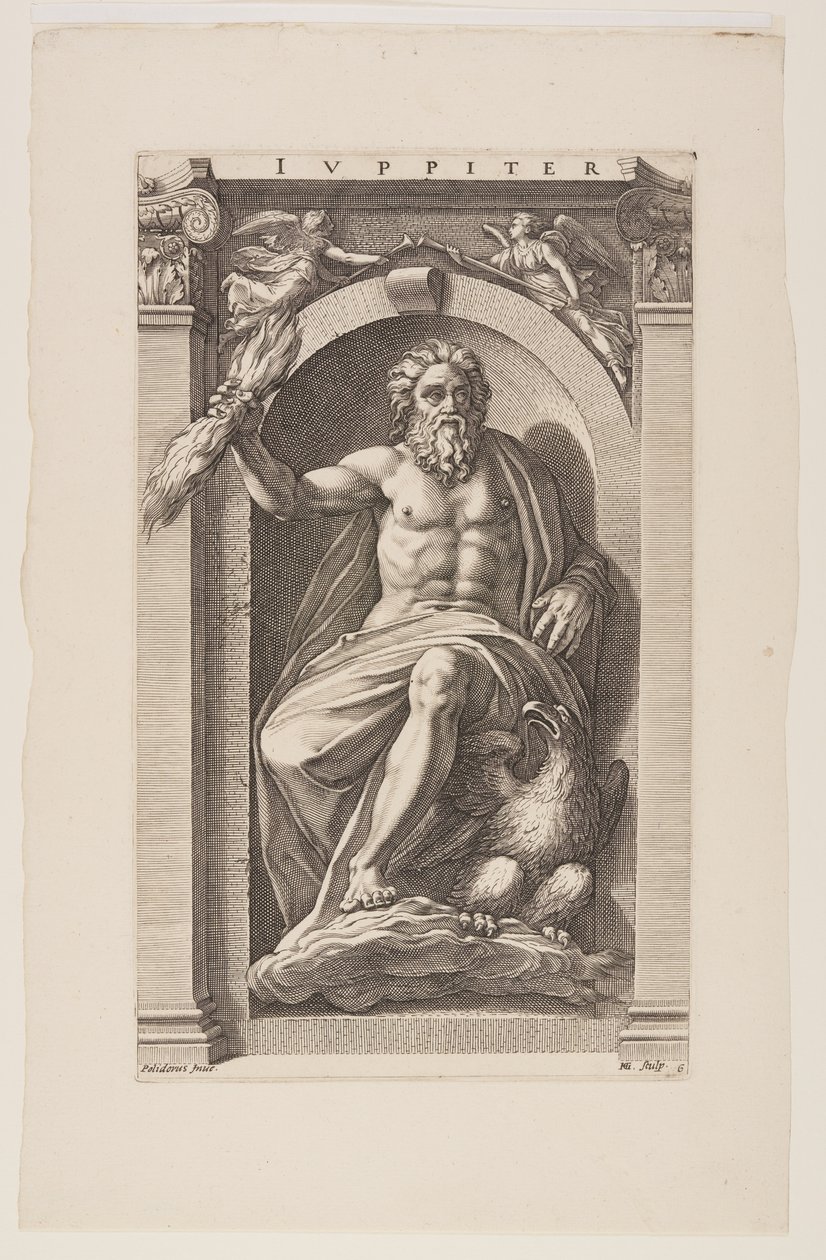 Jowisz, z Ośmiu pogańskich bogów autorstwa Hendrick Goltzius