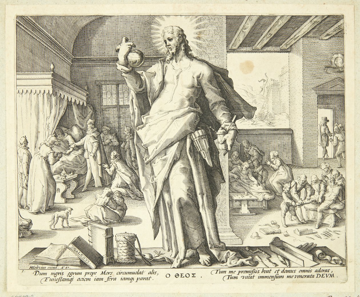 Lekarz jako bóg autorstwa Hendrick Goltzius