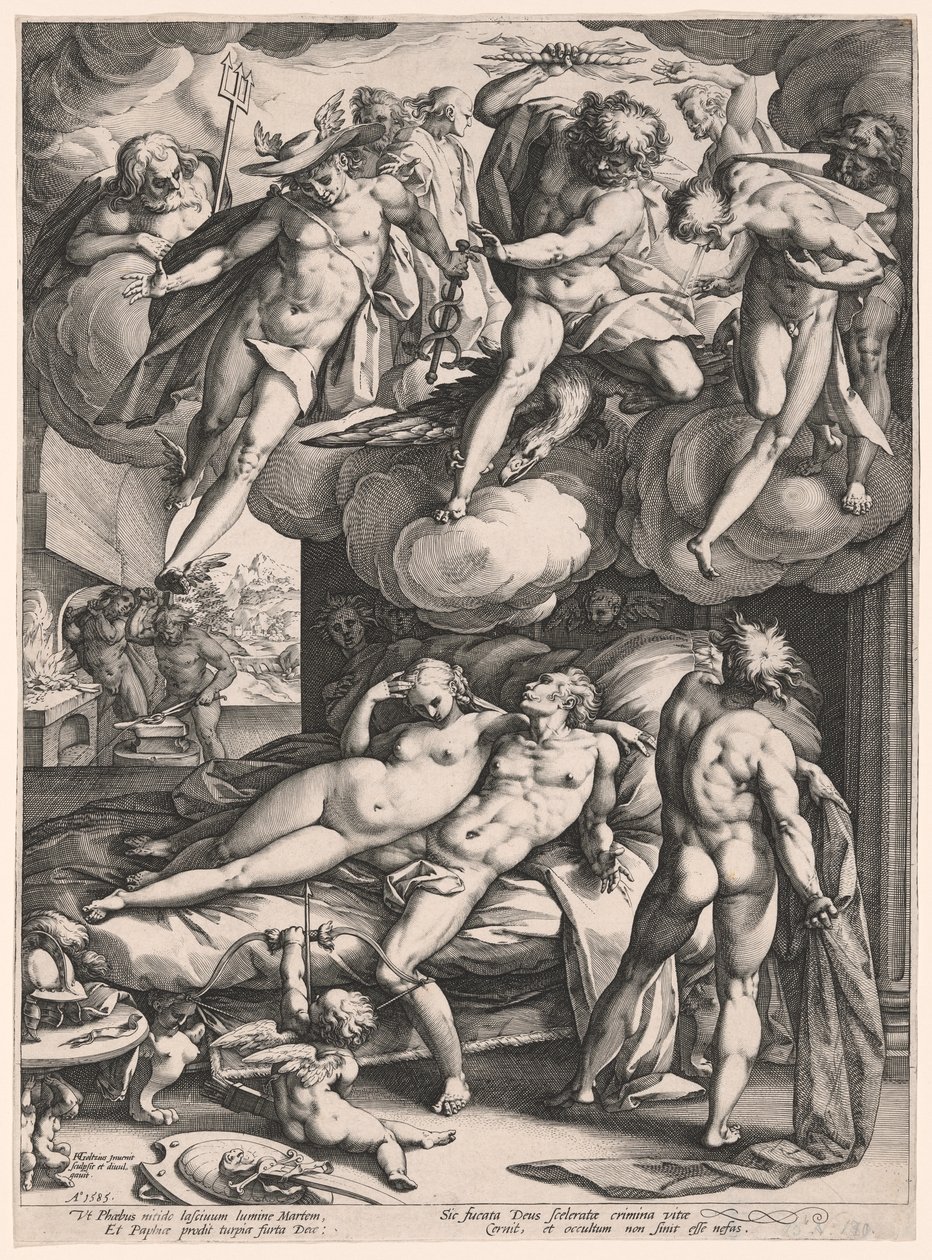 Mars i Wenus zaskoczone przez Wulkana autorstwa Hendrick Goltzius