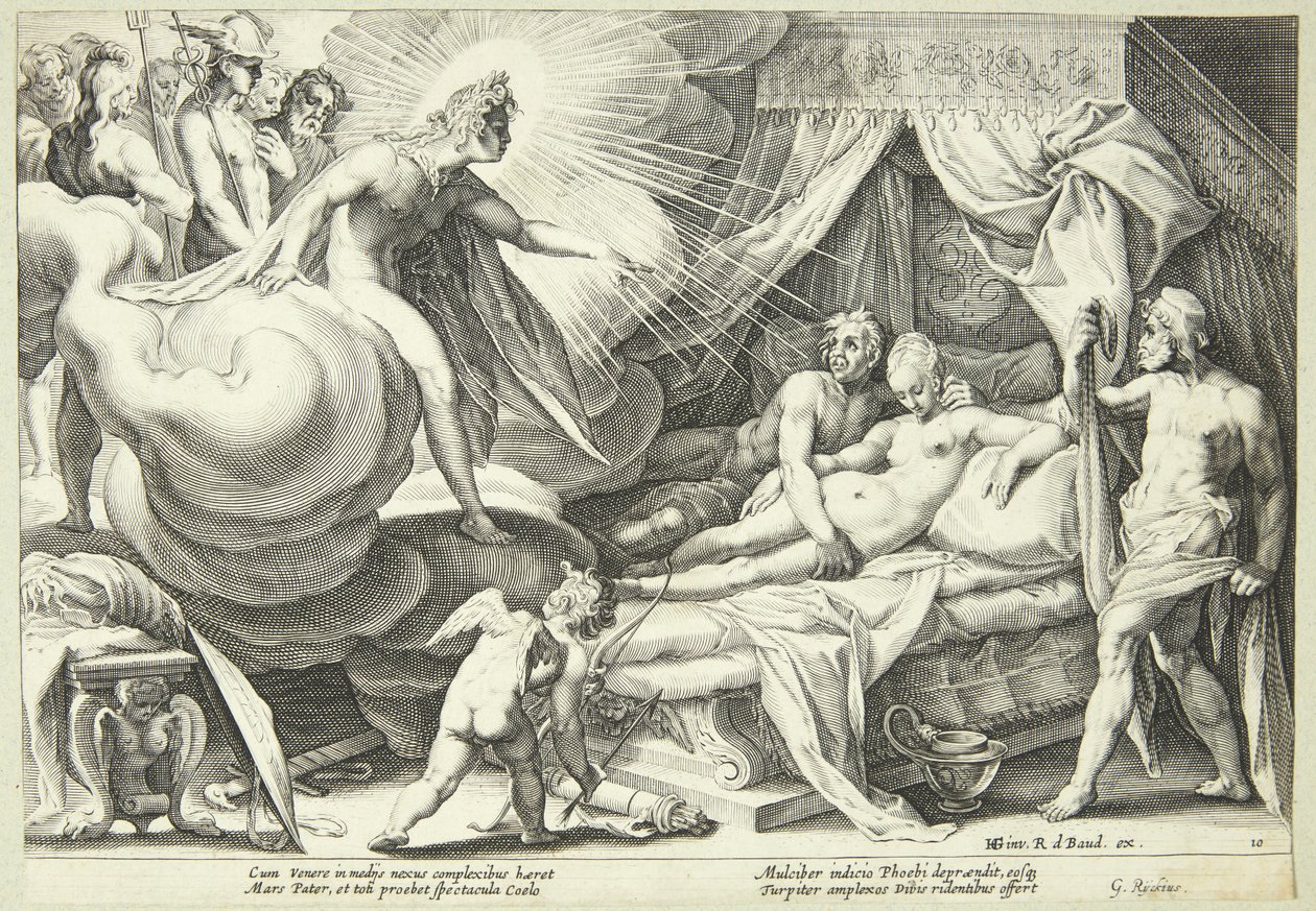 Mars i Wenus są zaskoczeni autorstwa Hendrick Goltzius