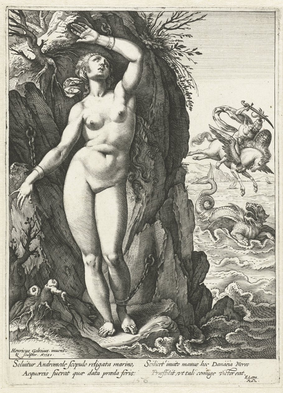 Perseusz w Andromedzie autorstwa Hendrick Goltzius