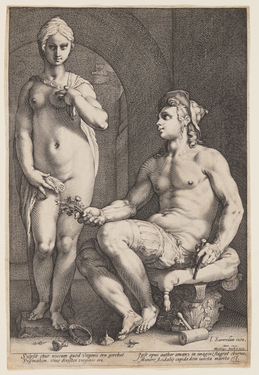 Pigmalion i Galatea autorstwa Hendrick Goltzius