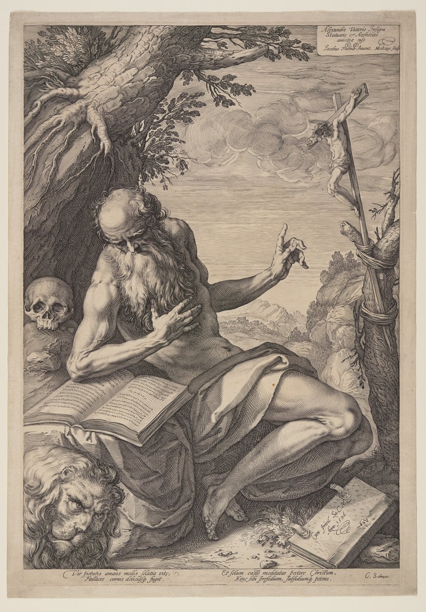 Święty Jerome autorstwa Hendrick Goltzius