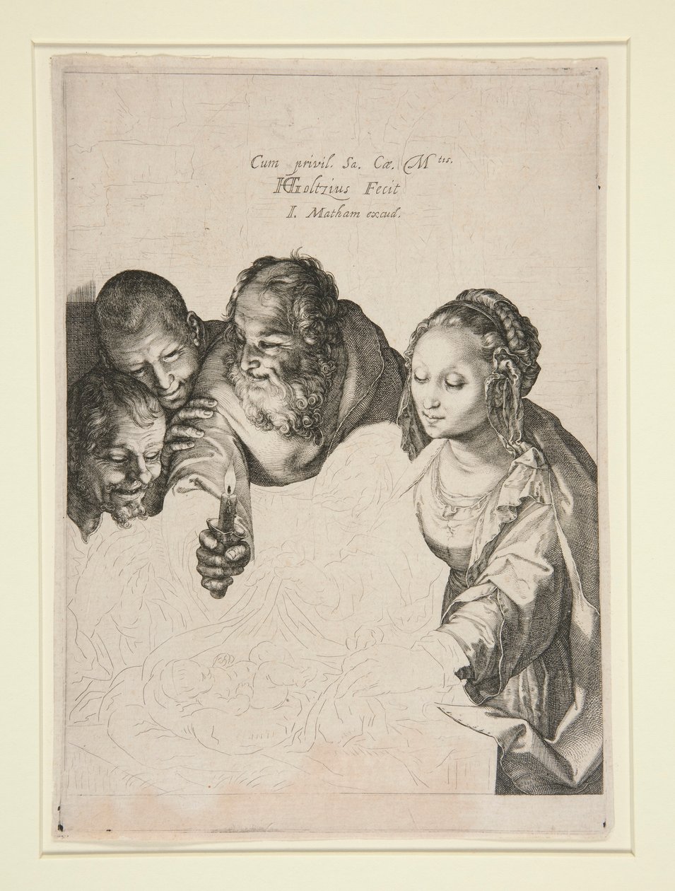 Adoracja pasterzy autorstwa Hendrick Goltzius