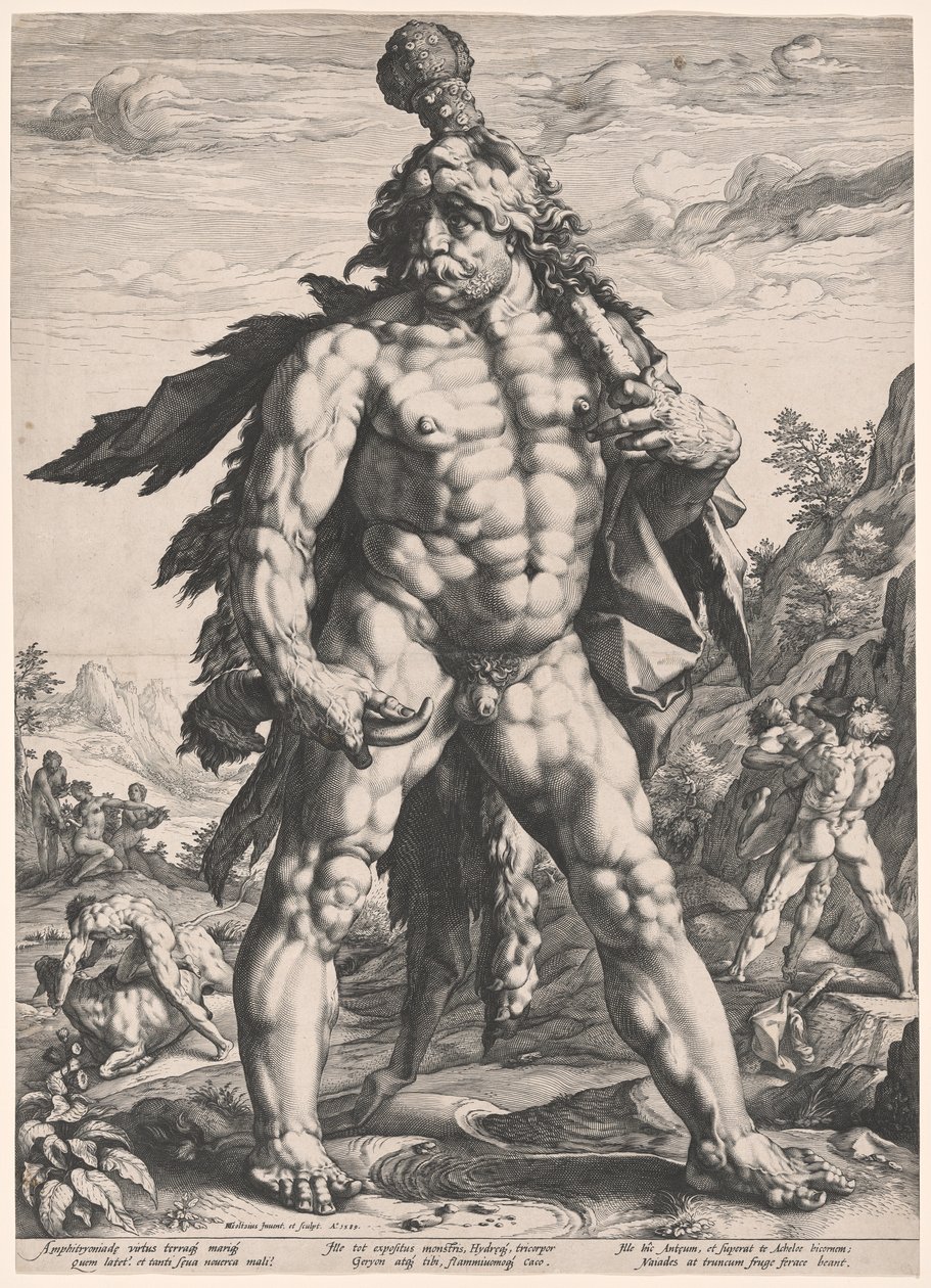 Wielki Herkules (Knollenman) autorstwa Hendrick Goltzius