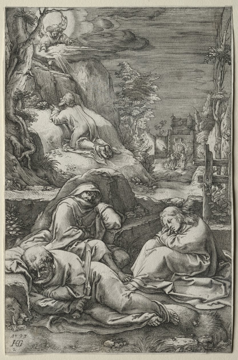 Pasja: Agonia w ogrodzie autorstwa Hendrick Goltzius