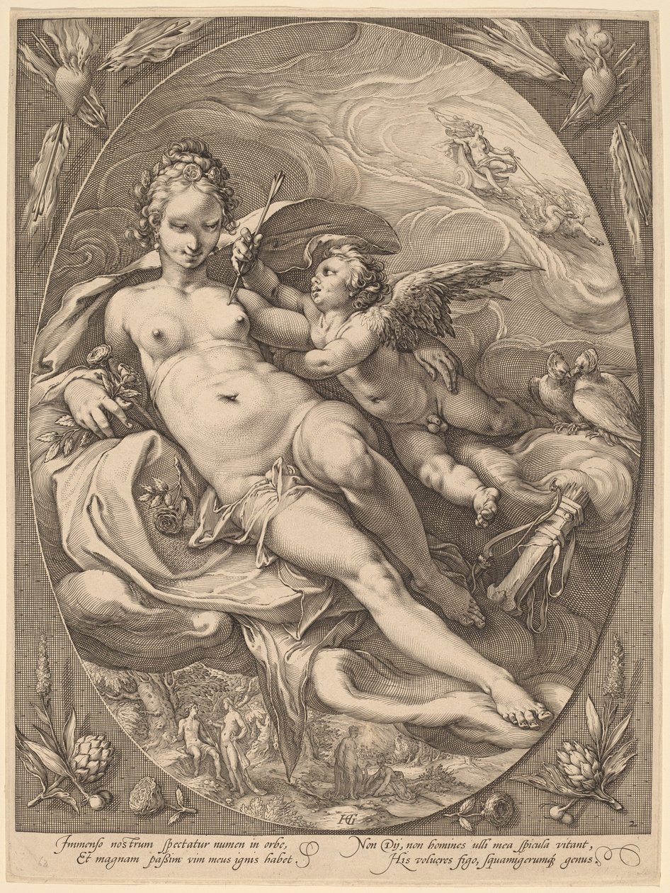 Wenus i Kupidyn autorstwa Hendrick Goltzius