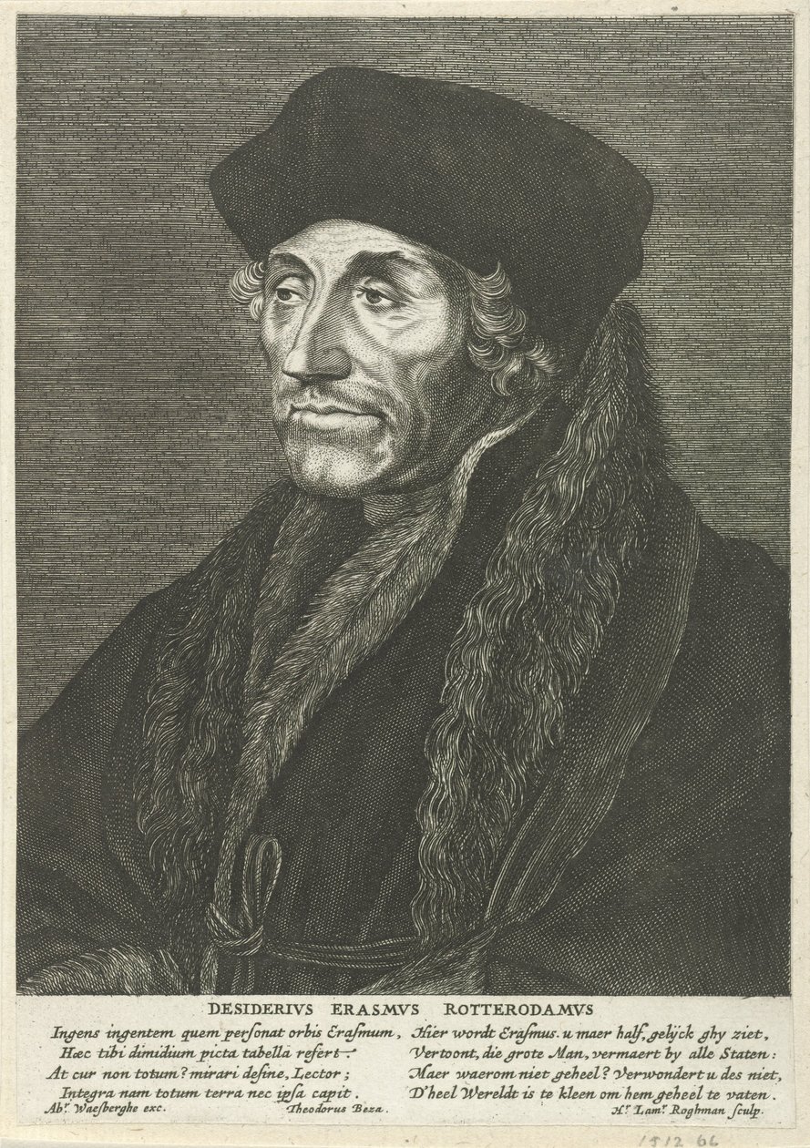 Portret Aberfortha Erazma autorstwa Hendrick Lambertsz. Roghman