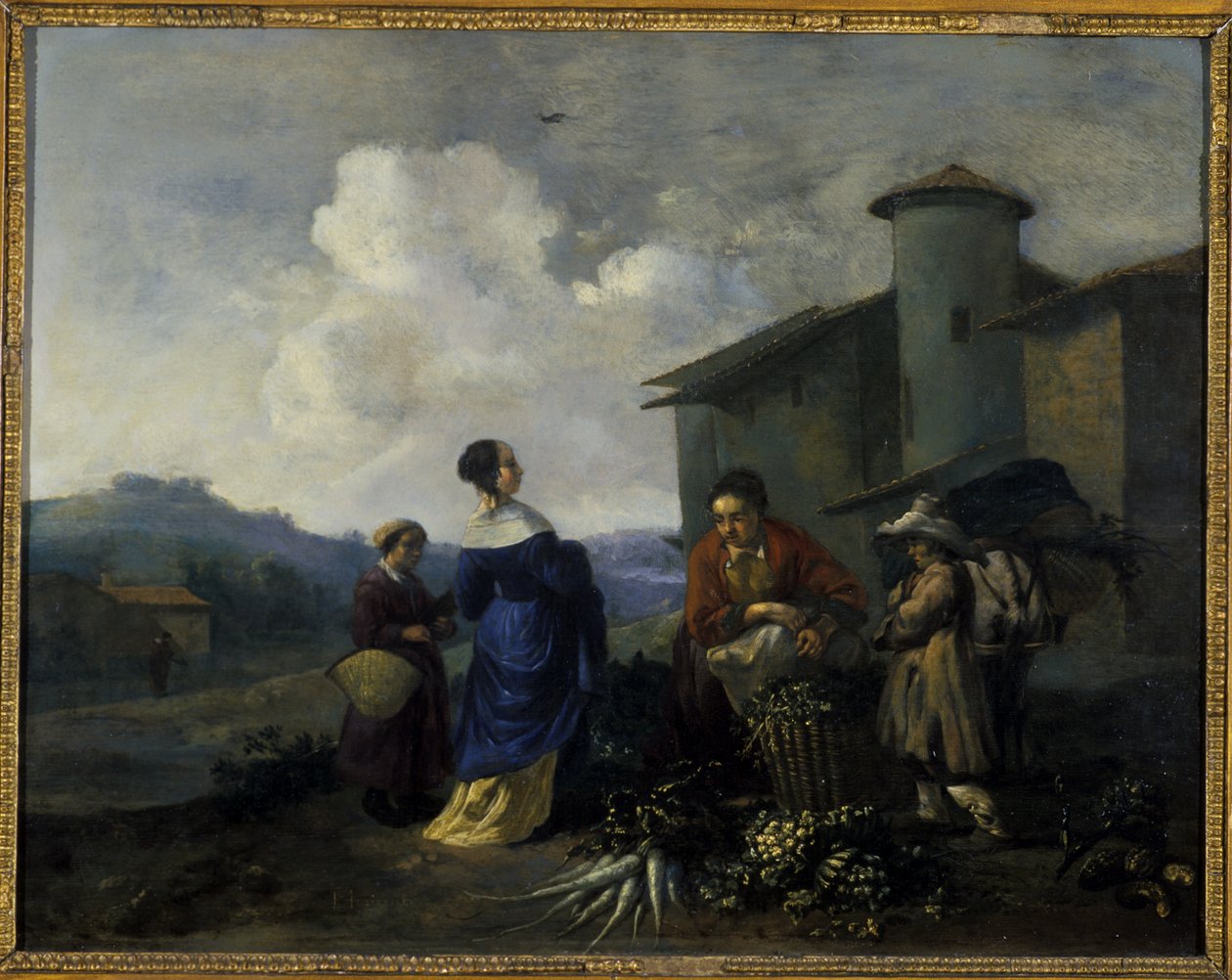 Sprzedawca warzyw autorstwa Hendrick Mommers
