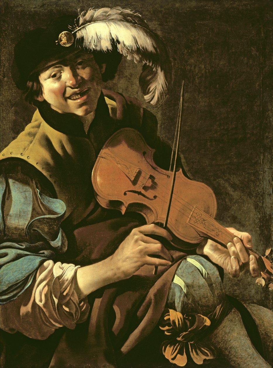 Chłopiec skrzypek, 1626 autorstwa Hendrick ter Brugghen