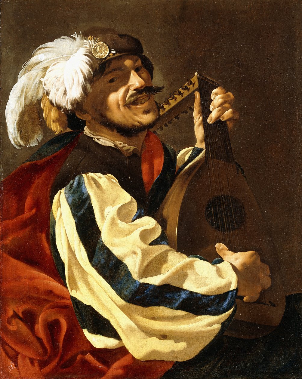 Gracz na lutni autorstwa Hendrick ter Brugghen