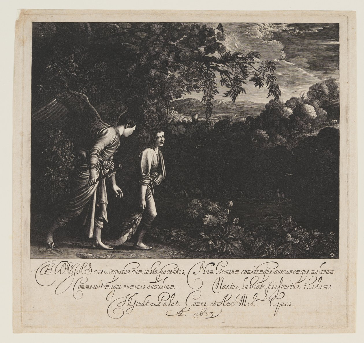 Tobiasz i anioł autorstwa Hendrick von Goudt
