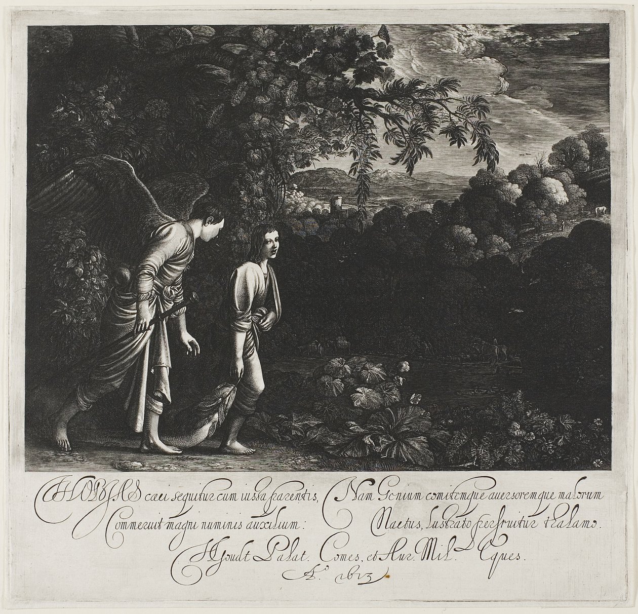 Tobiasz i anioł autorstwa Hendrick von Goudt
