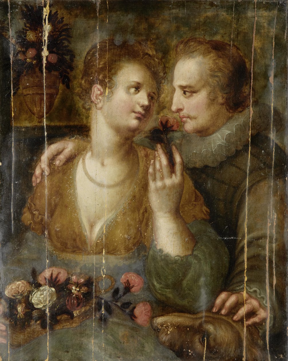 Scena zalotów autorstwa Hendrik Goltzius