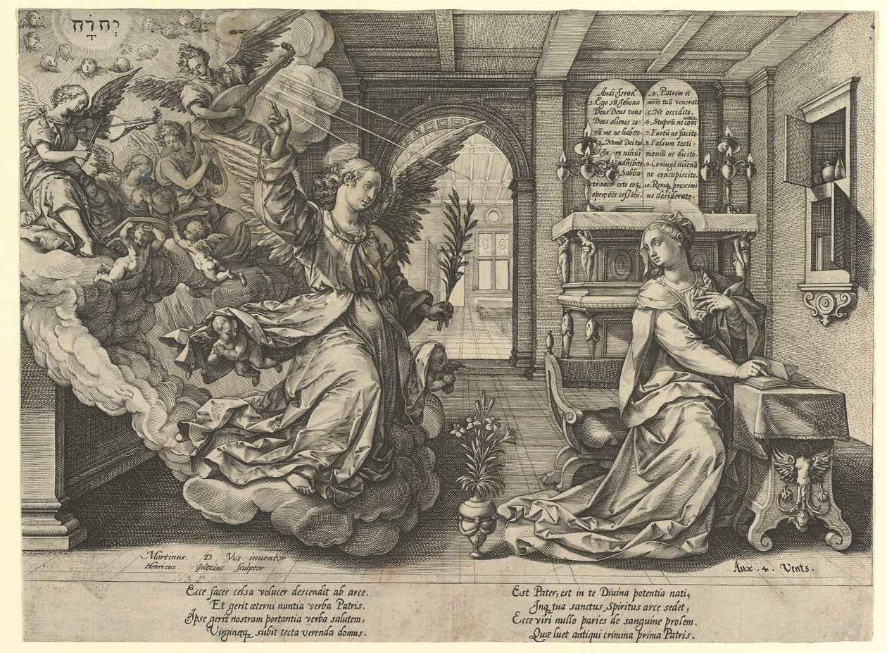 Zwiastowanie, 1594. autorstwa Hendrik Goltzius