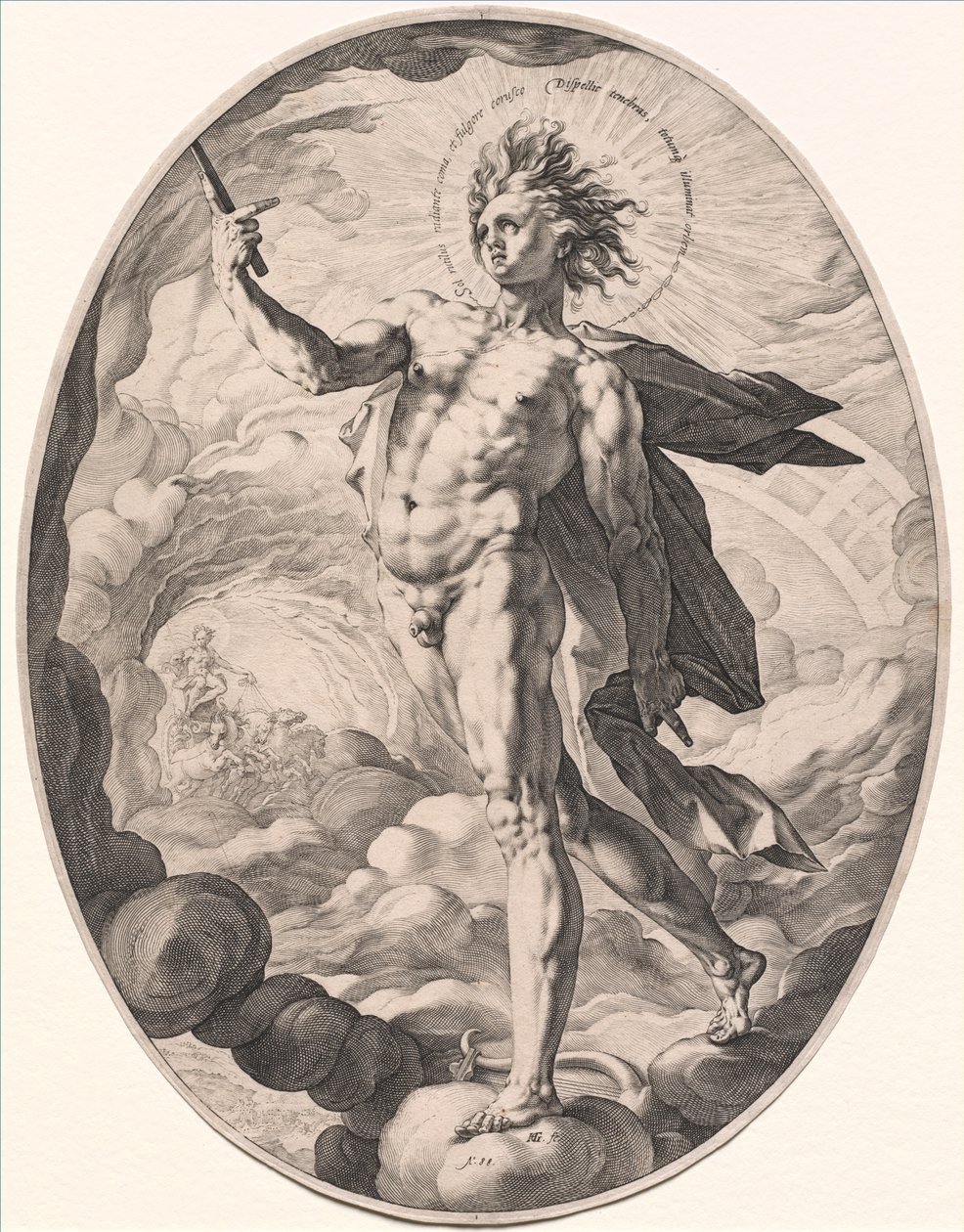 Apollo, 1588. autorstwa Hendrik Goltzius