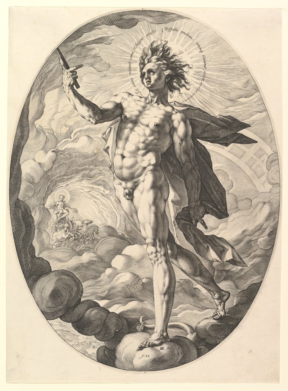 Apollo, 1588. autorstwa Hendrik Goltzius