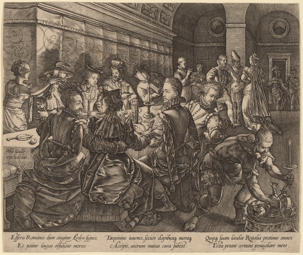 Bankiet w Domu Tarquiniusa Collatinusa autorstwa Hendrik Goltzius
