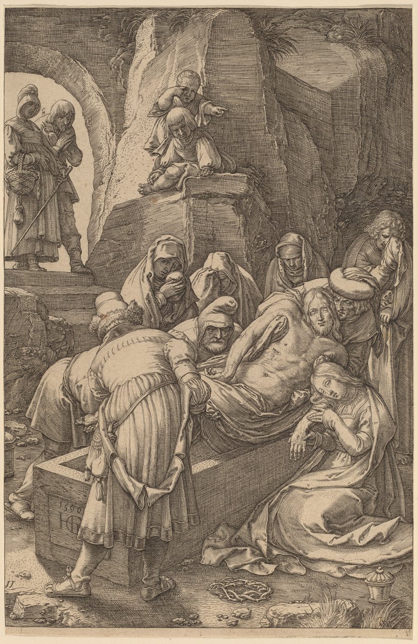 Pogrzeb Chrystusa autorstwa Hendrik Goltzius