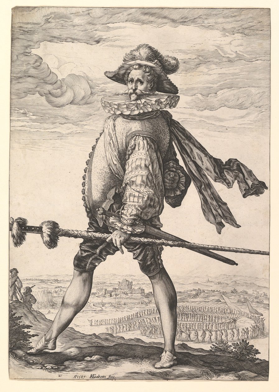 Kapitan piechoty, 1587. autorstwa Hendrik Goltzius