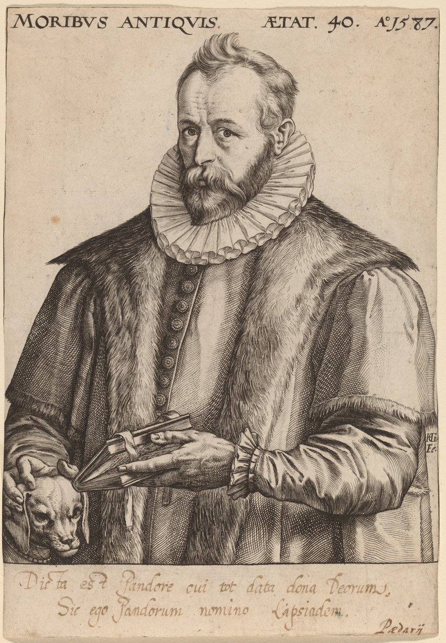 Justus Lipsius autorstwa Hendrik Goltzius
