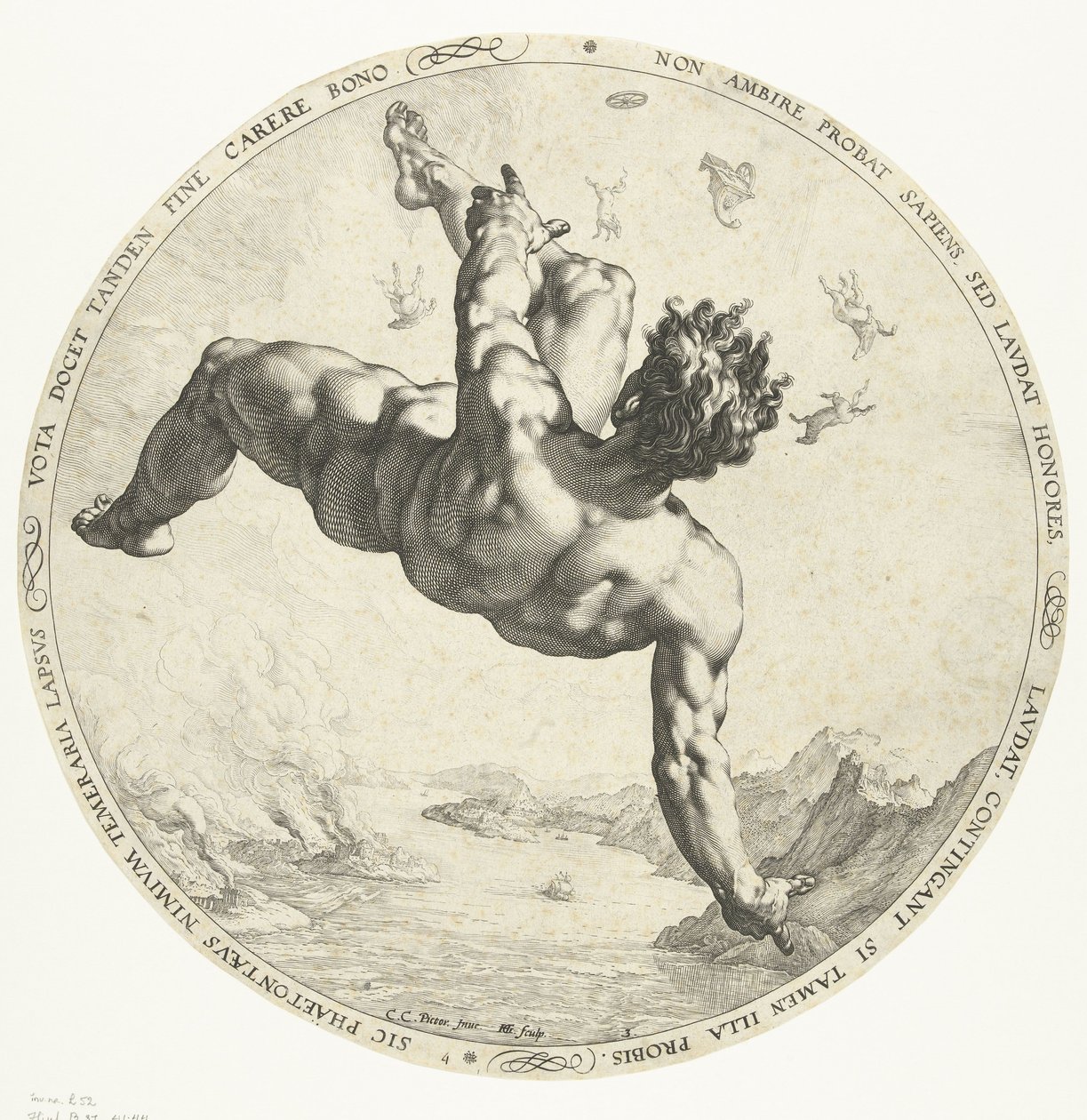Faeton, 1588 autorstwa Hendrik Goltzius