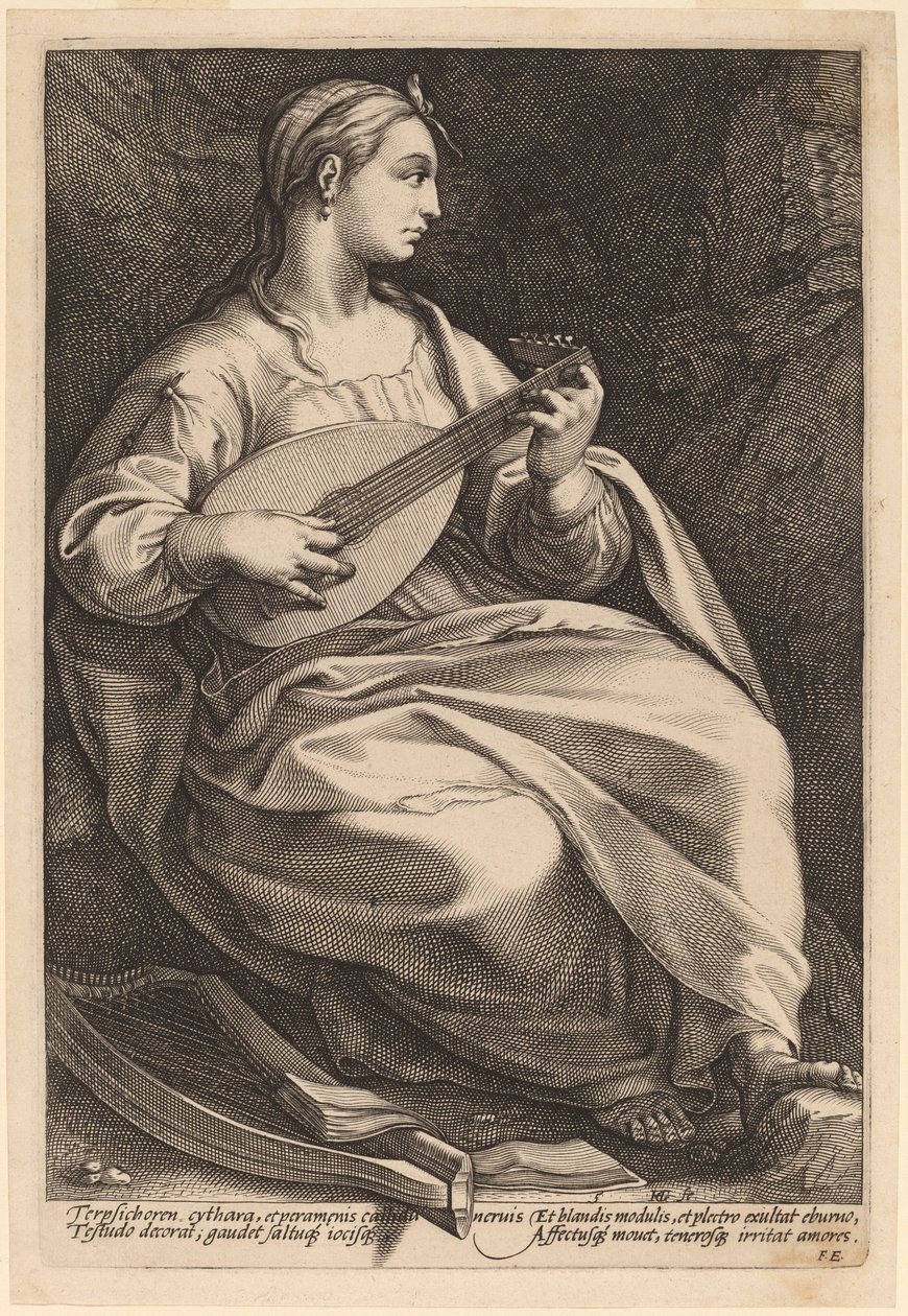 Terpsychor autorstwa Hendrik Goltzius