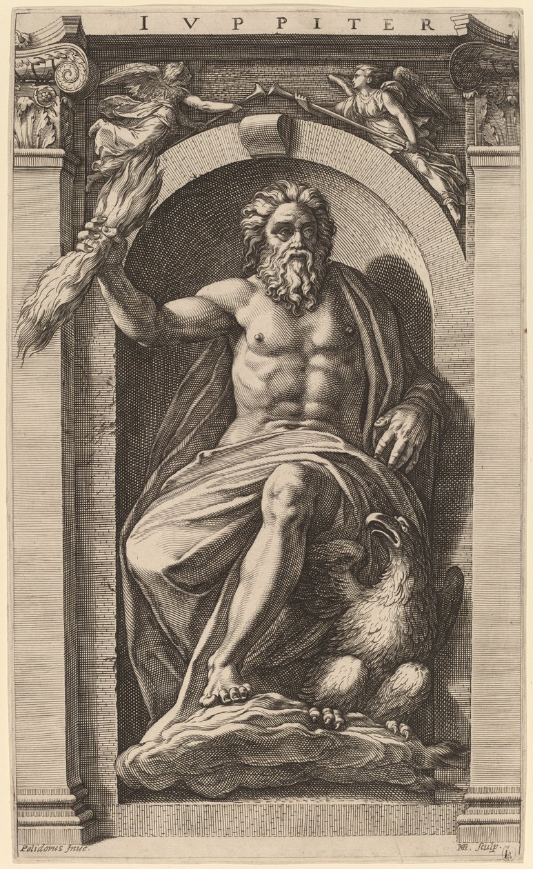 Jowisz autorstwa Hendrik Goltzius after Polidoro da Caravaggio