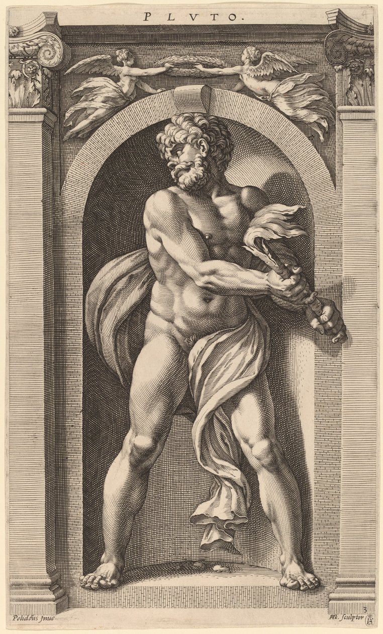 Pluton autorstwa Hendrik Goltzius after Polidoro da Caravaggio