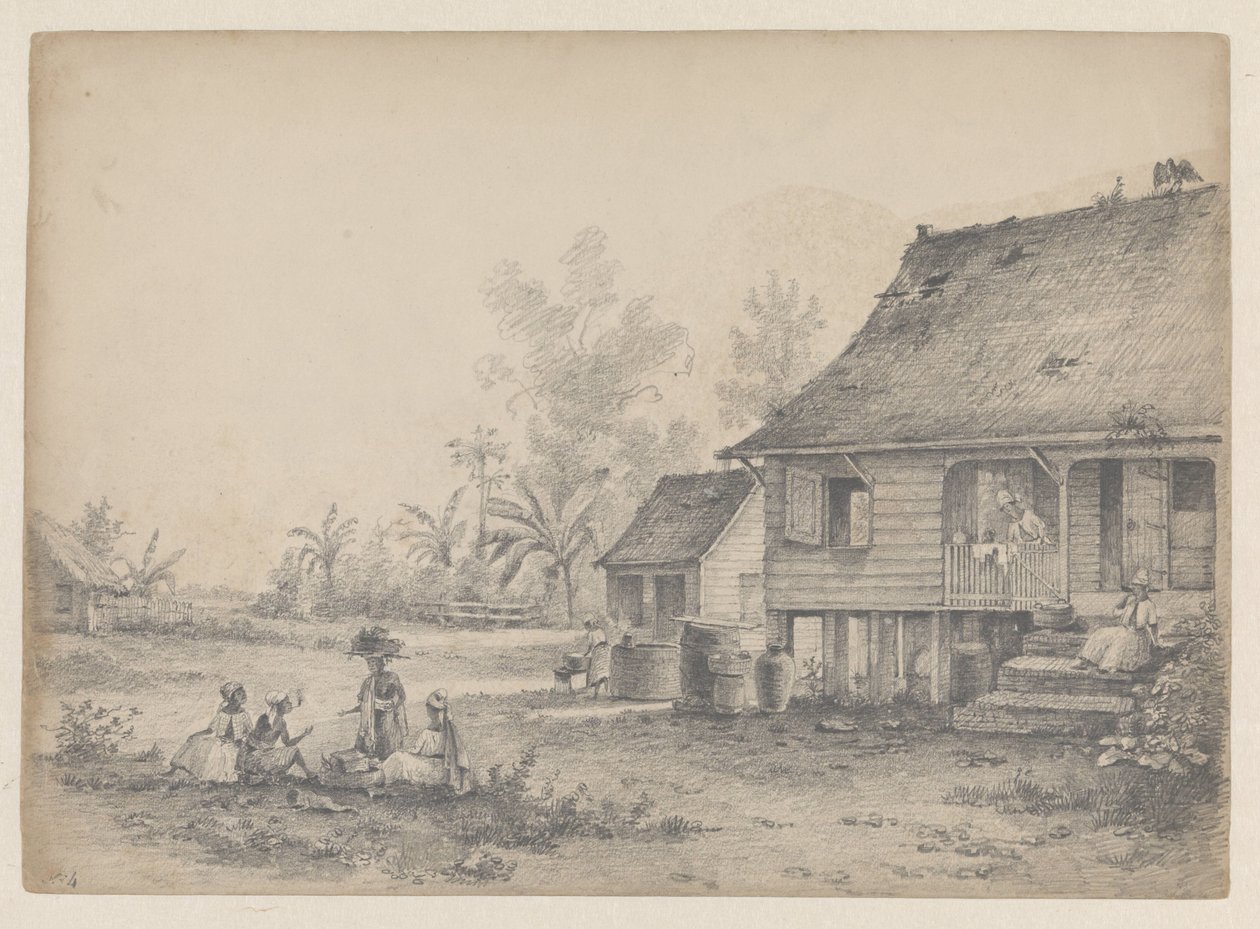 Prosty dom z figurami autorstwa Hendrik Huygens