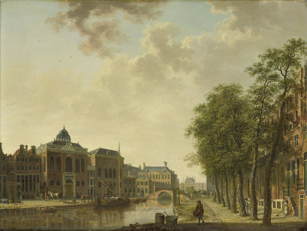 Widok na Houtmarkt, Amsterdam autorstwa Hendrik Keun (attributed to)