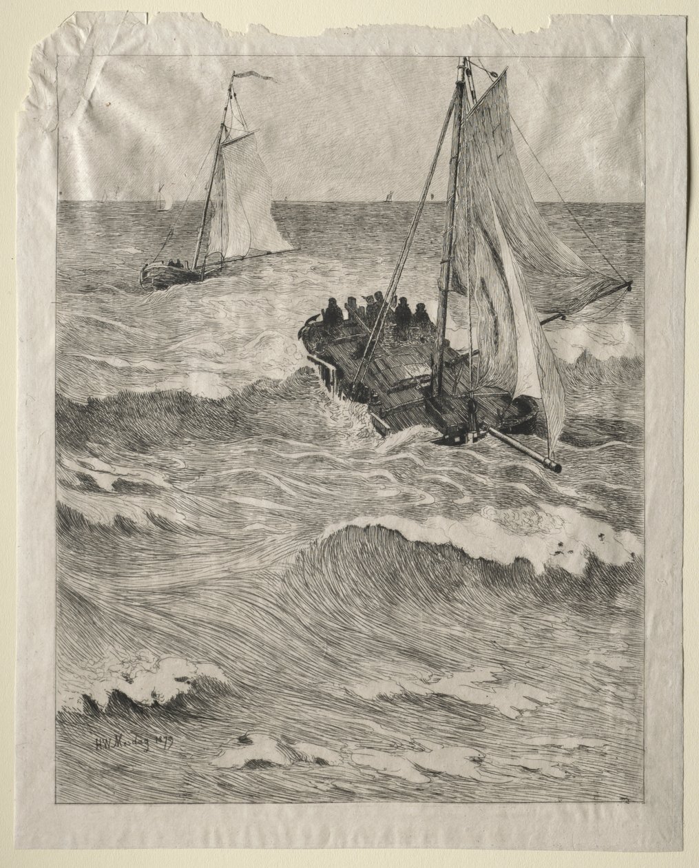 Scena morska autorstwa Hendrik Willem Mesdag