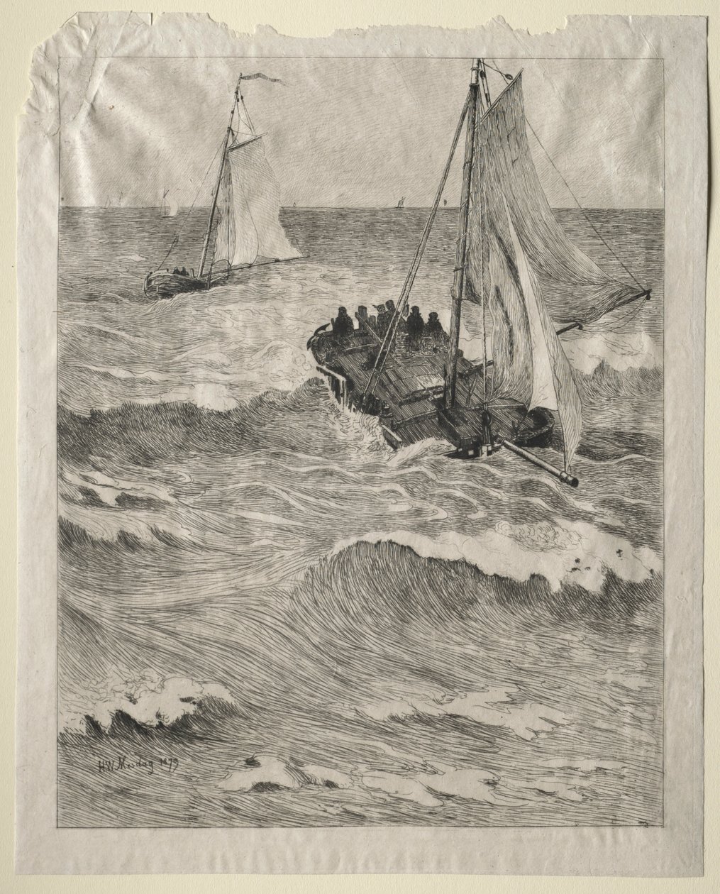 Scena morska, 1879. autorstwa Hendrik Willem Mesdag