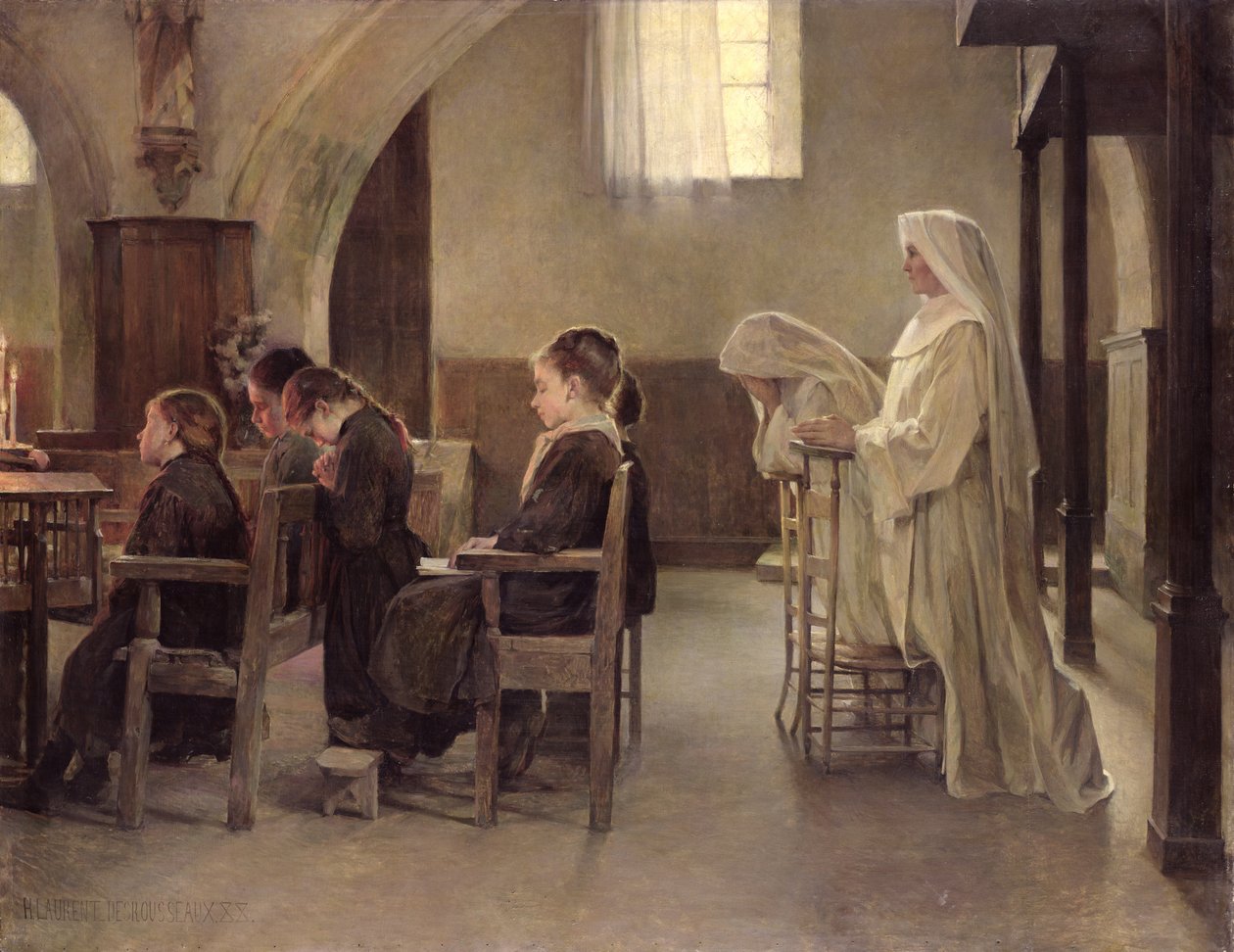 1890 оноос өмнөх анхны цуглааны өмнөх үдэш autorstwa Henri Alphonse Louis Laurent Desrousseaux
