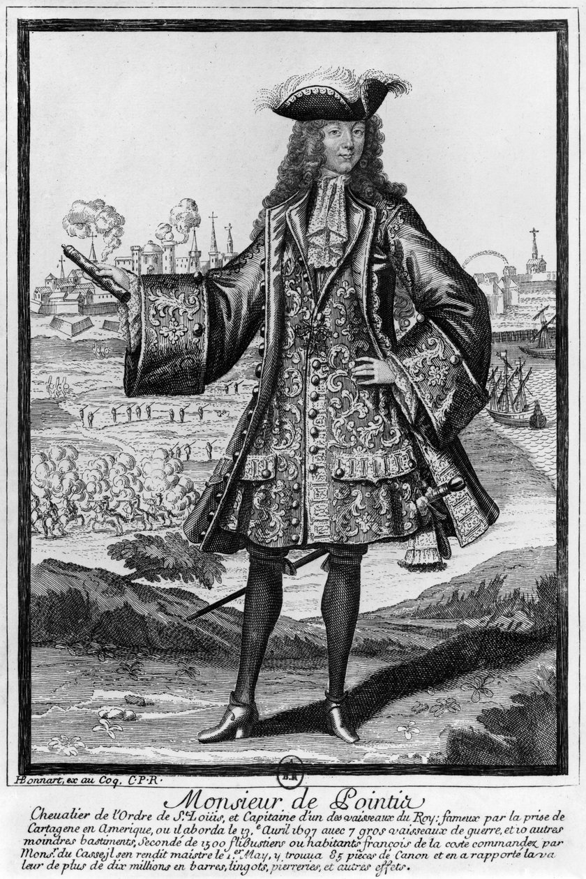Jean Bernard Desjean (1645-1711) Baron de Pointis autorstwa Henri Bonnart