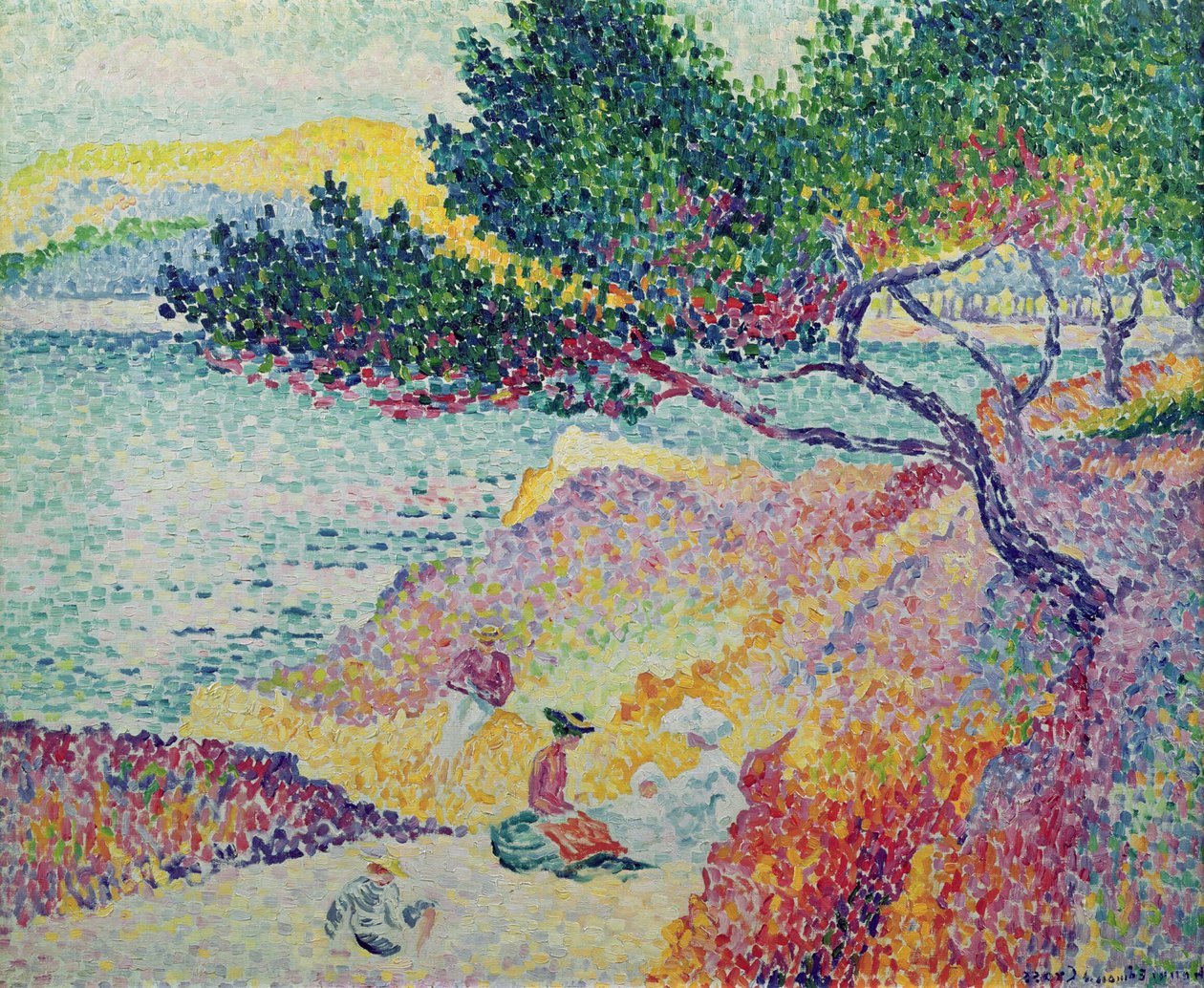 Plaża Saint-Clair, 1906-07 autorstwa Henri Edmond Cross