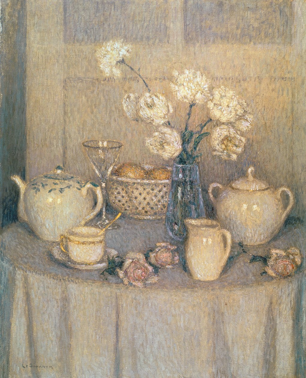 Biały stół autorstwa Henri Eugene Augustin Le Sidaner