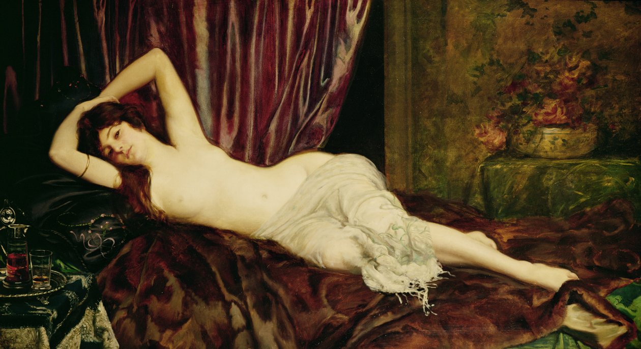 Leżąc nago autorstwa Ignace Henri Jean Fantin Latour