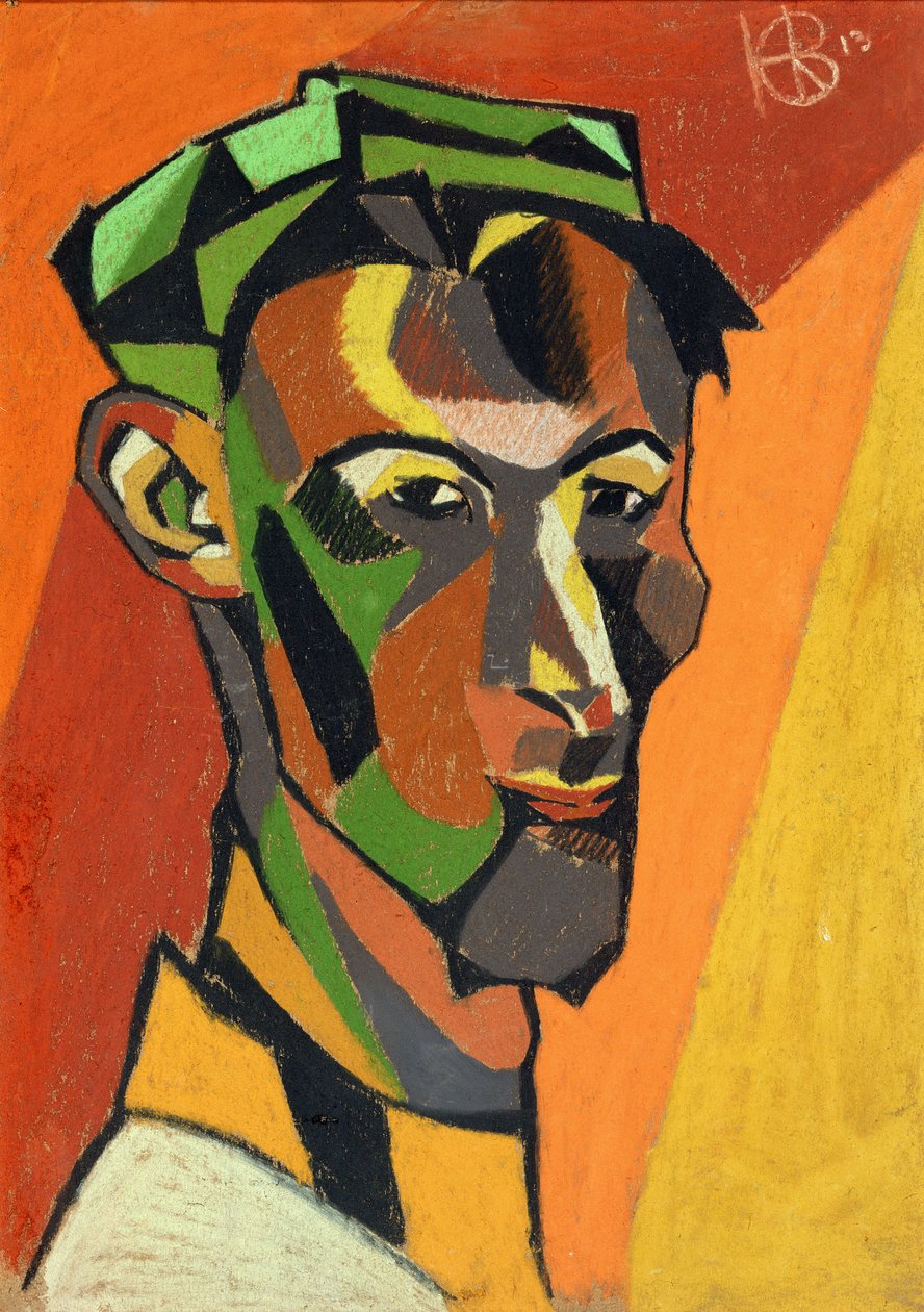 Autoportret, 1913 (pastel na papierze) autorstwa Henri Gaudier Brzeska
