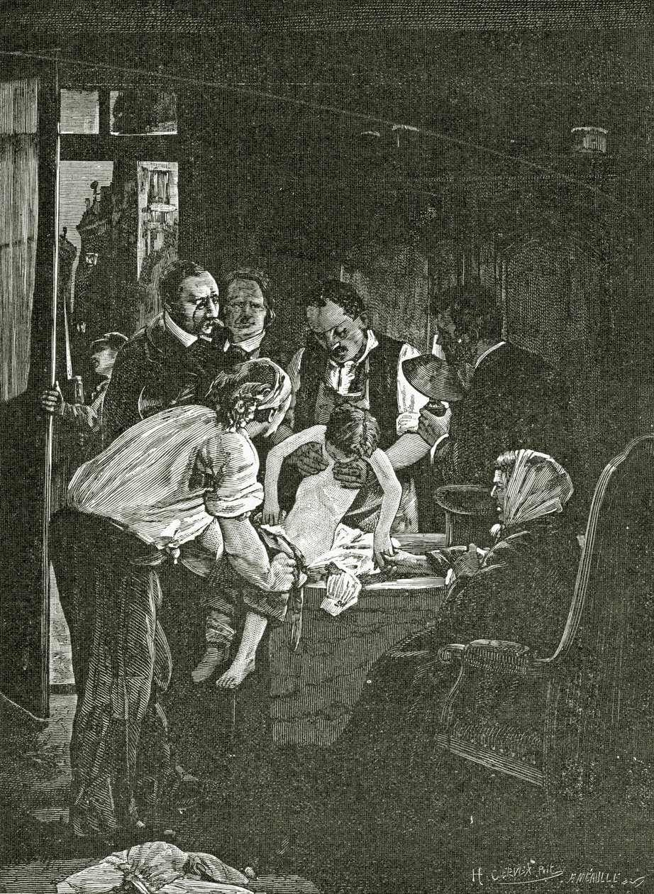 Souvenir de la Nuit du 4, XIX wiek (grawerunek bw) autorstwa Henri Gervex