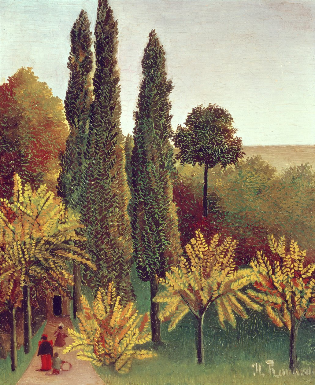 Ścieżka w parku Buttes Chaumont, Paryż, 1908 autorstwa Henri Rousseau